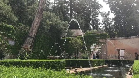 Garden of Alhambra Stock Footage 102555747