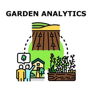 Garden analytics optimizing smart farming ecosystem management Stock Illustration