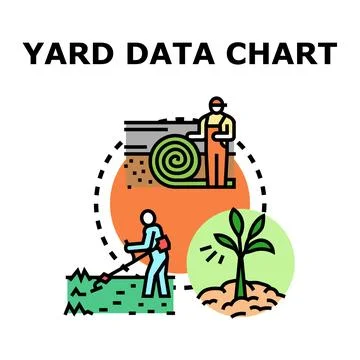 Garden and yard landscaping data chart concept Stock Illustration