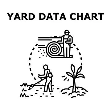 Garden and yard landscaping data chart concept Stock Illustration