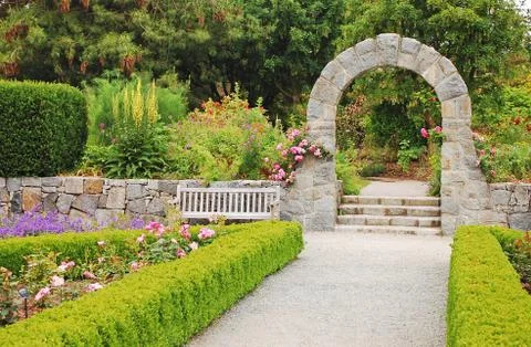 Garden archway Stock Photos