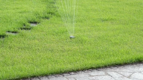 Garden automatic watering system Stock Footage 135443512