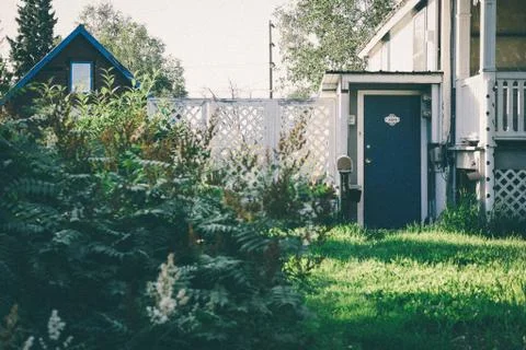 Garden backdoor 스톡 사진