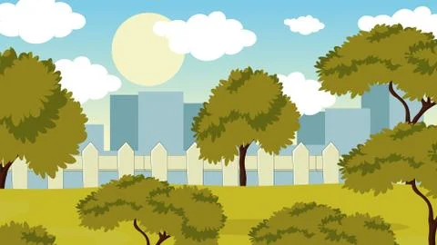 Garden Background Stock Illustration