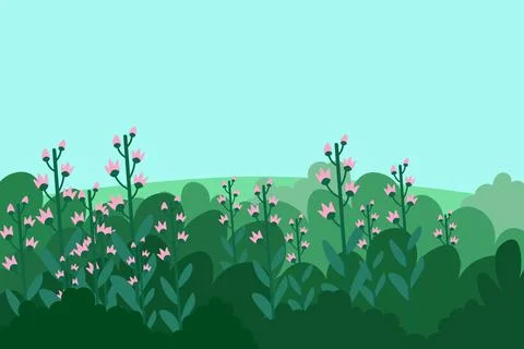 Garden Background Vector Stock Illustration