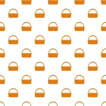 Garden basket pattern seamless Stock Illustration
