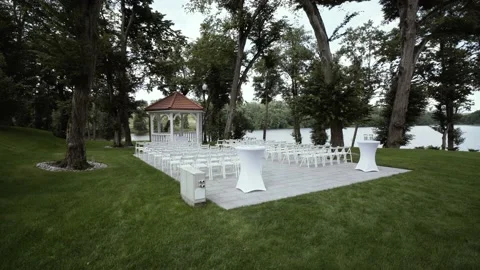 Garden with beautiful arbor 動画素材 145993698