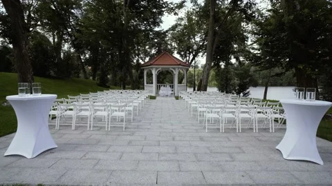 Garden with beautiful arbor 動画素材 145994692