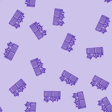 Garden bed tool line seamless pattern Stock Illustration
