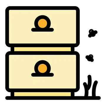 Garden bee hive icon vector flat Illustrazione stock