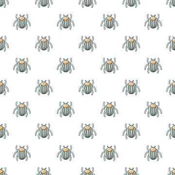 Garden beetle bug pattern seamless Illustrazione stock