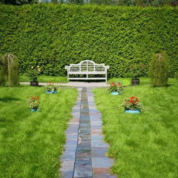 Garden bench Stock Photos