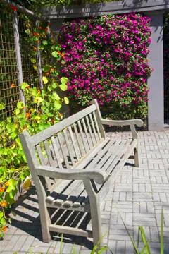 Garden bench Stock Photos