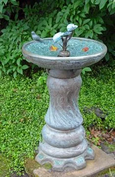 Garden birdbath Stock Photos