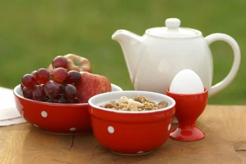 Garden breakfast Stock Photos