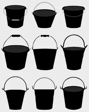 Garden buckets Stock Illustration