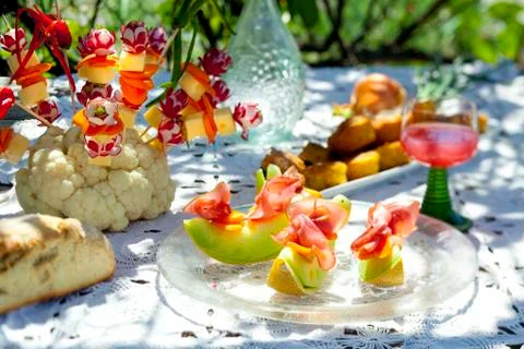 Garden buffet Stock Photos