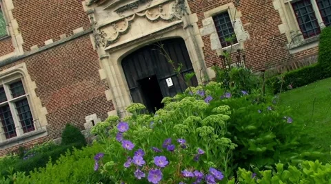 In the garden of the castle Stock Footage 67372235