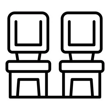 Garden chairs icon outline vector. Chair furniture Stock Illustration