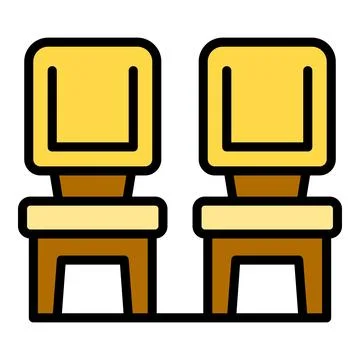 Garden chairs icon vector flat Stockillustratie