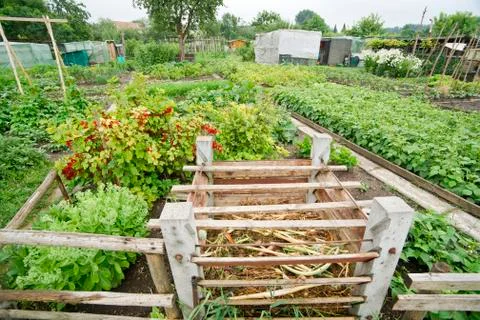 Garden compost bin Stock Photos