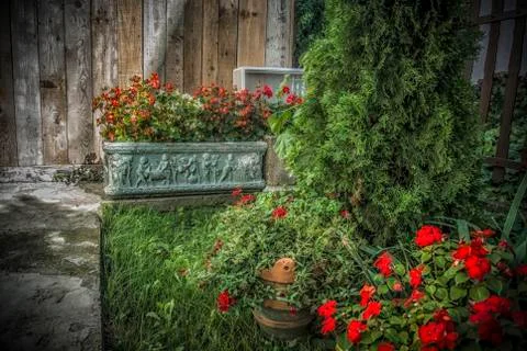 A Garden Corner Stock Photos