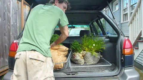 Garden Delivery 1 of 2 Stock Footage 701299