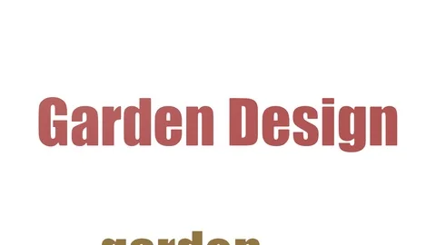 Garden Design Animated Word Cloud Isolated Stock Footage 103655448