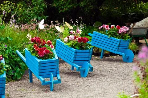Garden design elements landscaping 스톡 사진