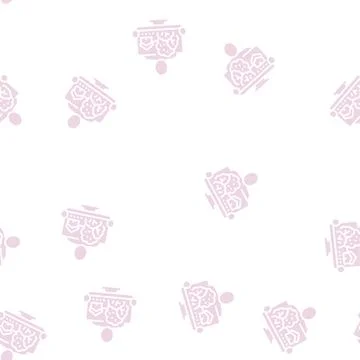 Garden designer glyph seamless pattern Stock Illustration