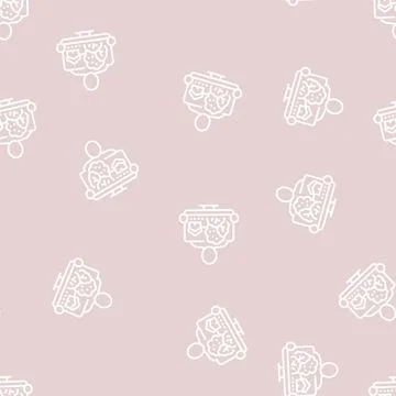 Garden designer line seamless pattern 스톡 일러스트
