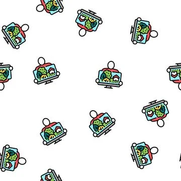 Garden designer vector seamless pattern 스톡 일러스트