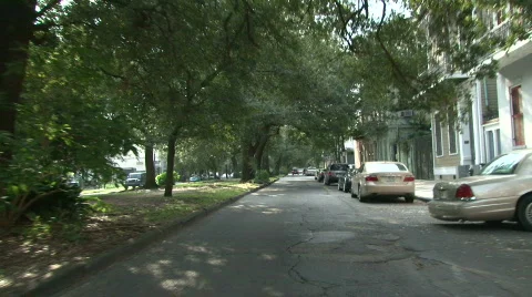 Garden District, New Orleans Driving 03 Stock Footage 652753