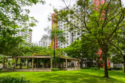 Garden estate Stock Photos