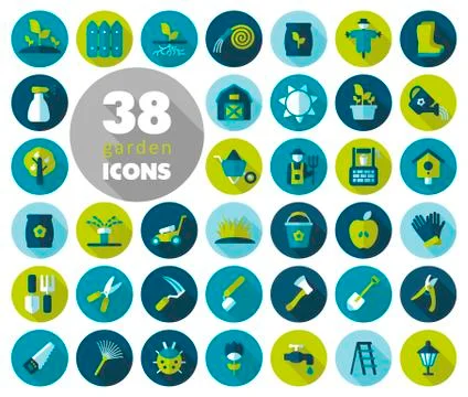 Garden Farm flat vector icon Stock Illustration