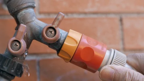 Garden faucet Stock Footage 108773265