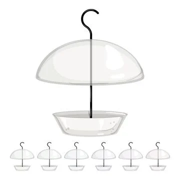 Garden feeder bird cartoon vector graphic Illustration