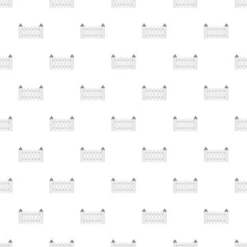 Garden fence pattern seamless Illustrazione stock