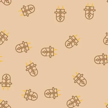 Garden fence tool vector seamless pattern Stock Illustration