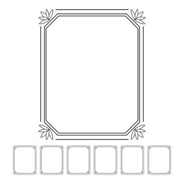 Garden floral frame cartoon vector graphic Stockillustratie