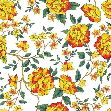 Garden flower background Stock Illustration