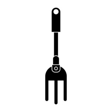 Garden fork handle pictogram Illustration
