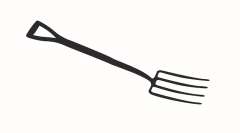Garden Fork Illustrazione stock