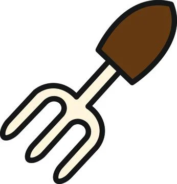 Garden fork Stock Illustration