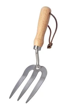 Garden fork isolated Stock Photos