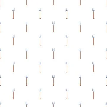 Garden fork repeating pattern seamless agriculture tool background 스톡 일러스트
