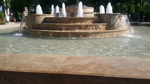 Garden fountain Stock Footage 108732003