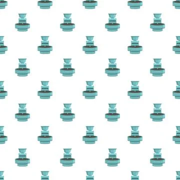 Garden fountain pattern repeating tiled element decor Stock Illustration