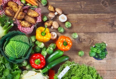 Garden fresh vegetables Stock Photos