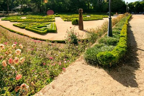 Garden in front of the palace Stock Photos